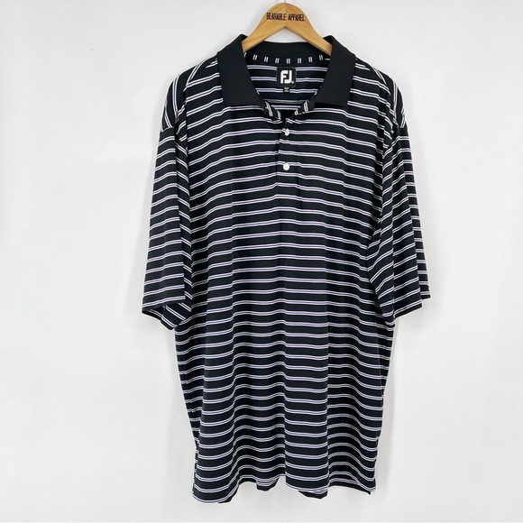 3 for $15 FootJoy Breathable Short Sleeve Golf Polo Shirt Indianapolis Striped - Picture 1 of 6